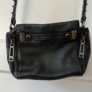 Botkier soft leather black zippered crossbody bag